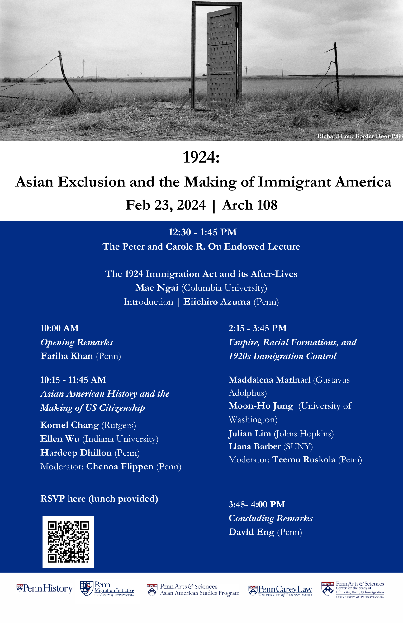 Symposium 1924 Asian Exclusion and the Making of Immigrant America Program