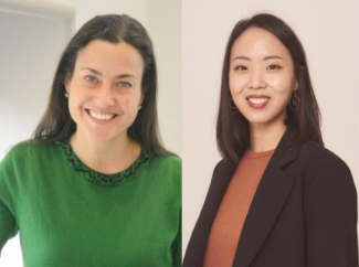Portraits of Sarah Gronningsater and Suyoung Kim